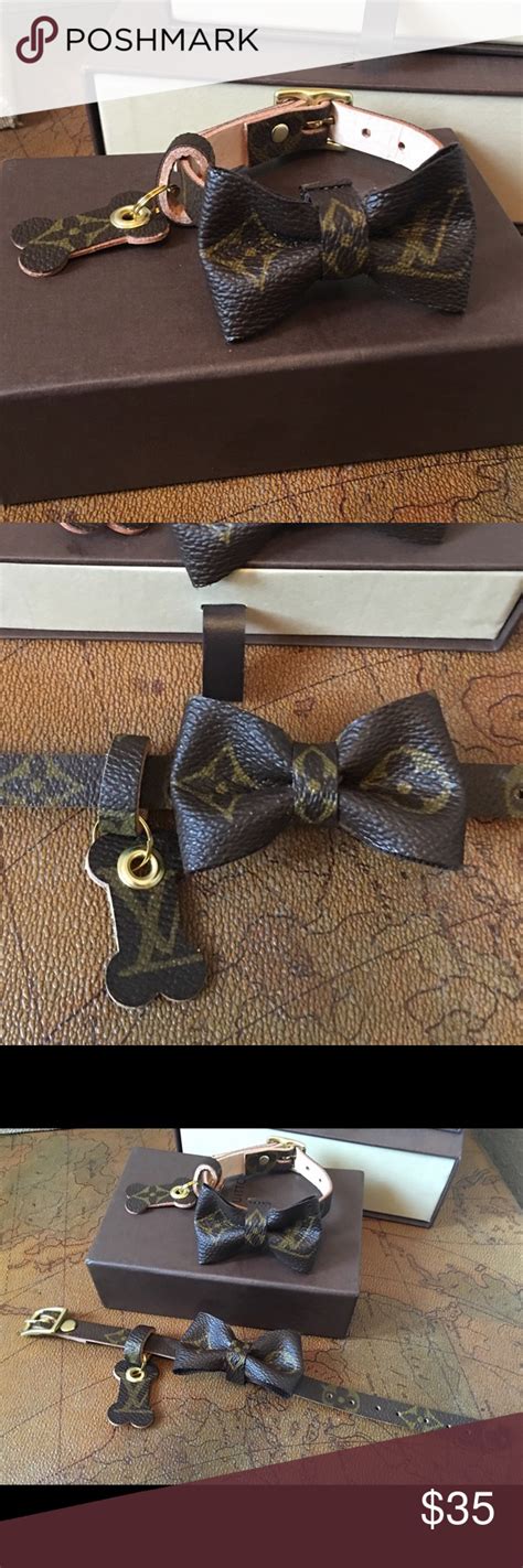 upcycled louis vuitton dog collar|Louis Vuitton dog collar small.